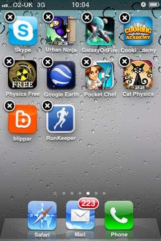 iPhone screen