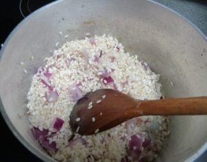 Pear and Goats Cheese Risotto