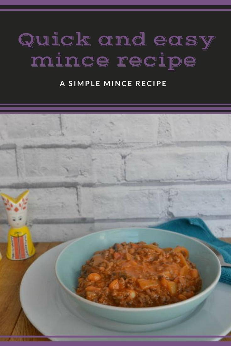 A quick and easy mince recipe made using store cupboard ingredients. Perfect for a quick dinner. Click to get the recipe