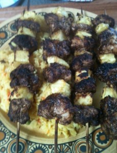 Jerk Chicken Kebab