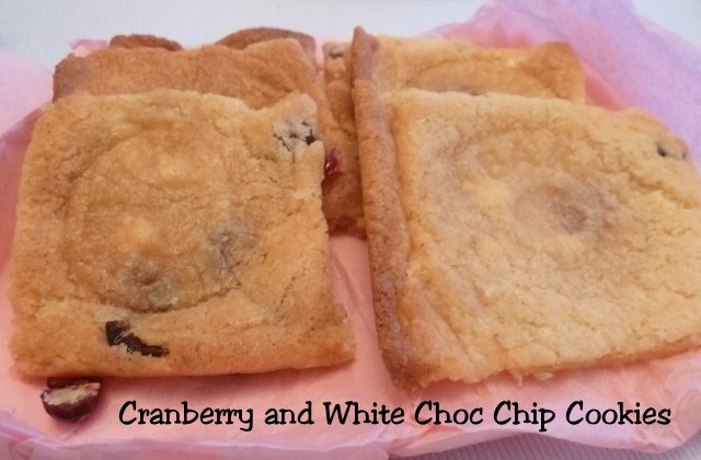 Cranberry and White Choc Chip Cookies