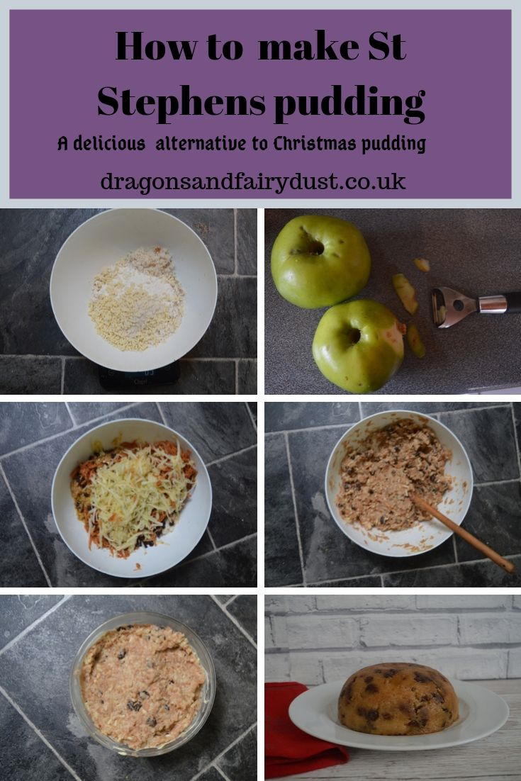 Pictures showing step by step how to make St Stephen's Pudding It is a light steamed apple pudding which is a great Christmas pudding alternative.