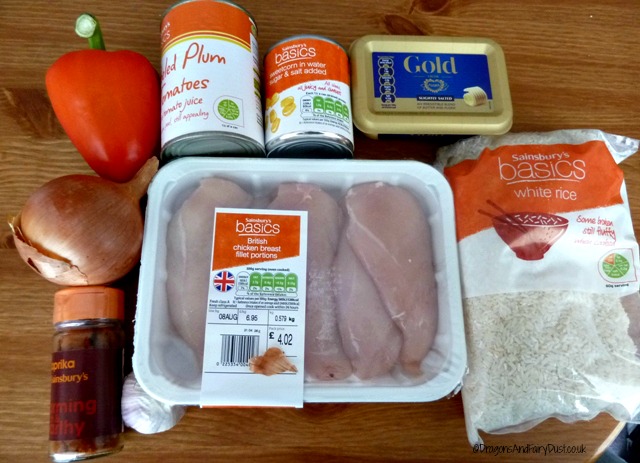 Ingredients for Spanish Chicken