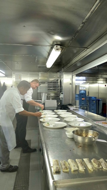 lunch being plated up