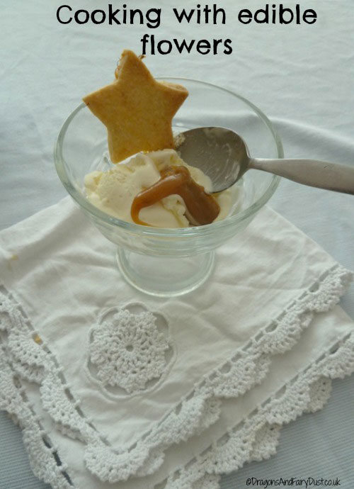 Jasmine ice cream with butterscotch sauce