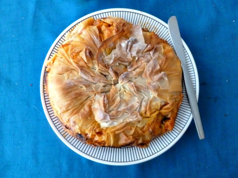 Spiced turkey pie