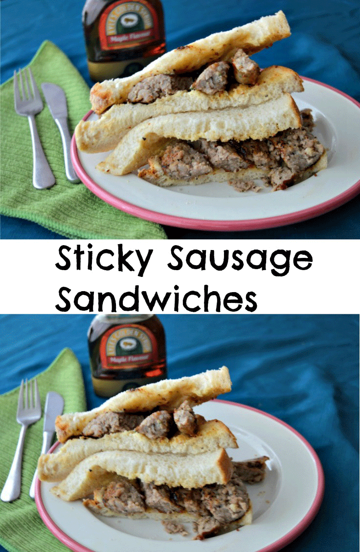 Sticky sausage sandwiches