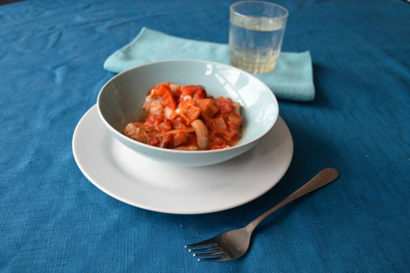 Italian tomato baked cod