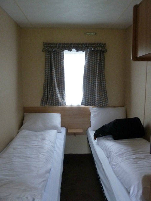 bedroom in Macdonald caravan, Parkdean wemyss bay