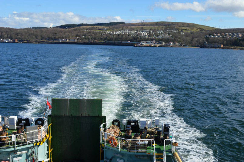 Leaving Wemyss Bay on the ferry