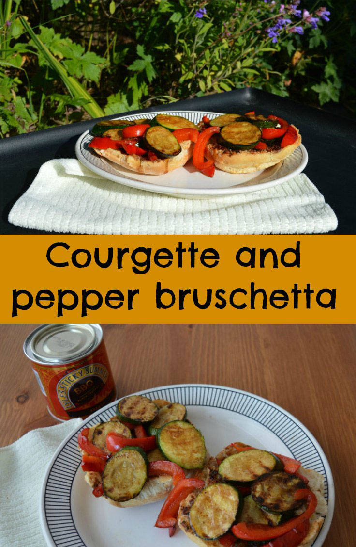 courgette and pepper bruschetta
