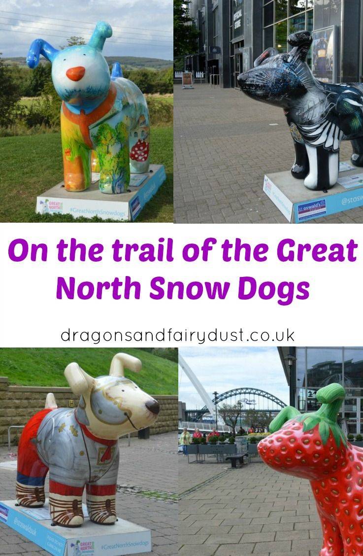 The Great North snowdogs trail is taking place in North East England until the end of December. These giant snowdog sculptures are located in various places through the North East. 