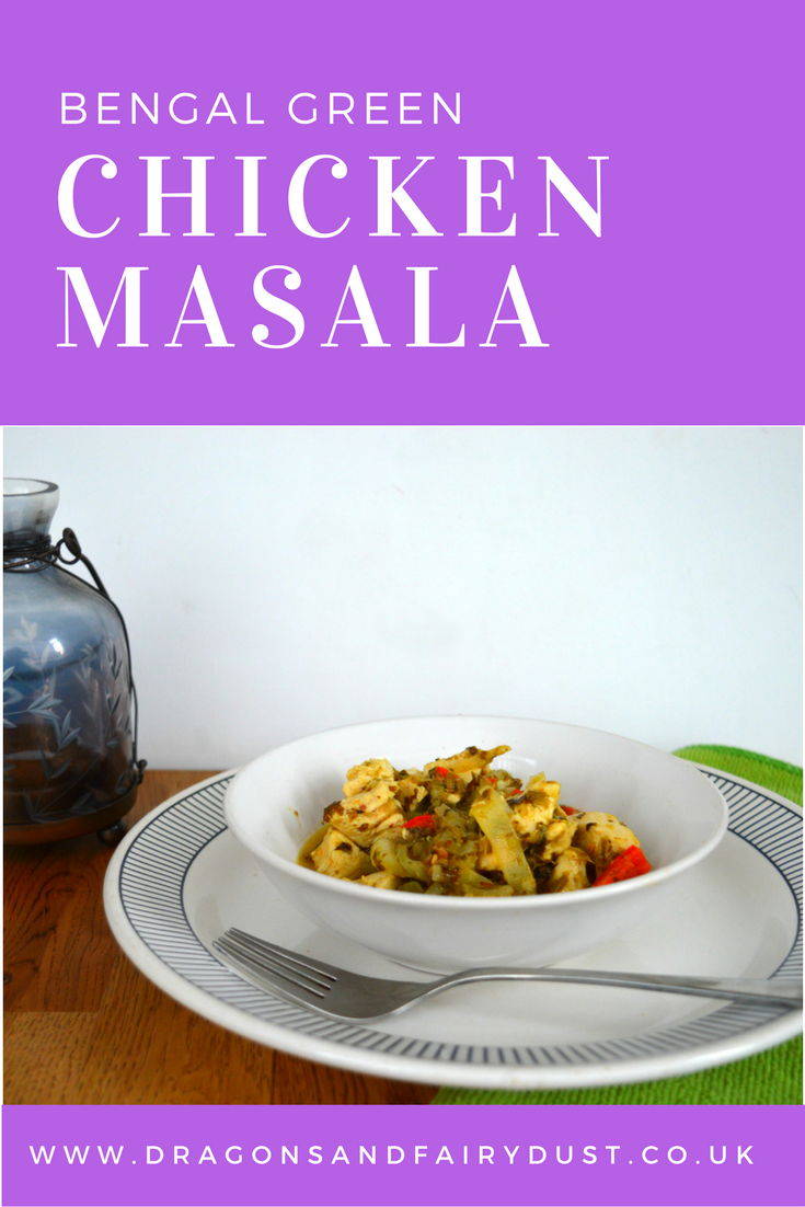 Bengal green chicken masala. A quick and easy chicken recipe that uses coriander. It is packed with flavour, perfect for a mid week meal.