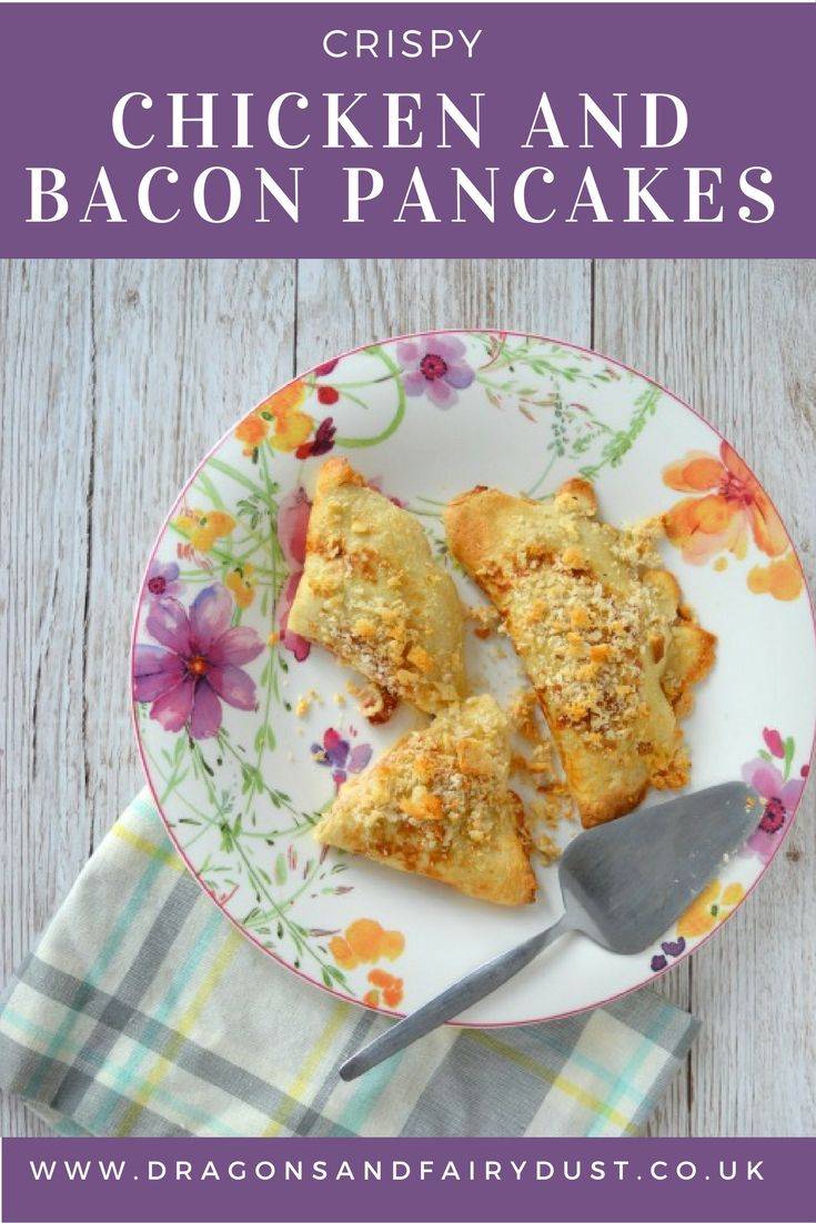 Chicken and bacon crispy pancakes. A savoury pancake for a delicious dinner