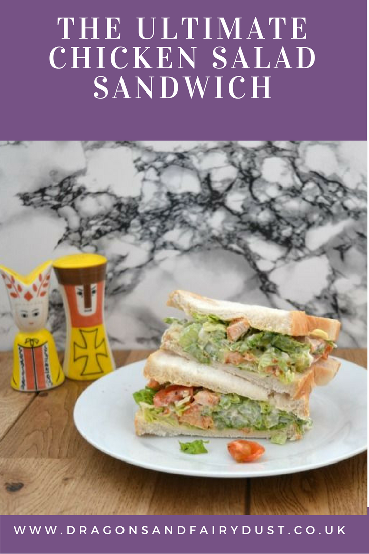 The ultimate chicken salad sandwich. Perfect for a tasty packed lunch or  a picnic