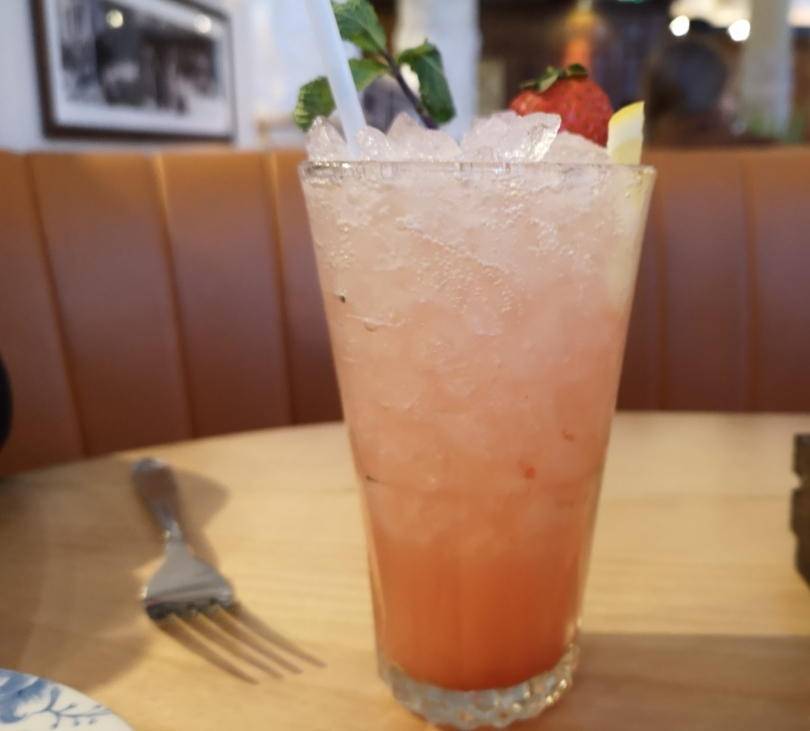Strawberry spritz cocktail at Revolution Newcastle