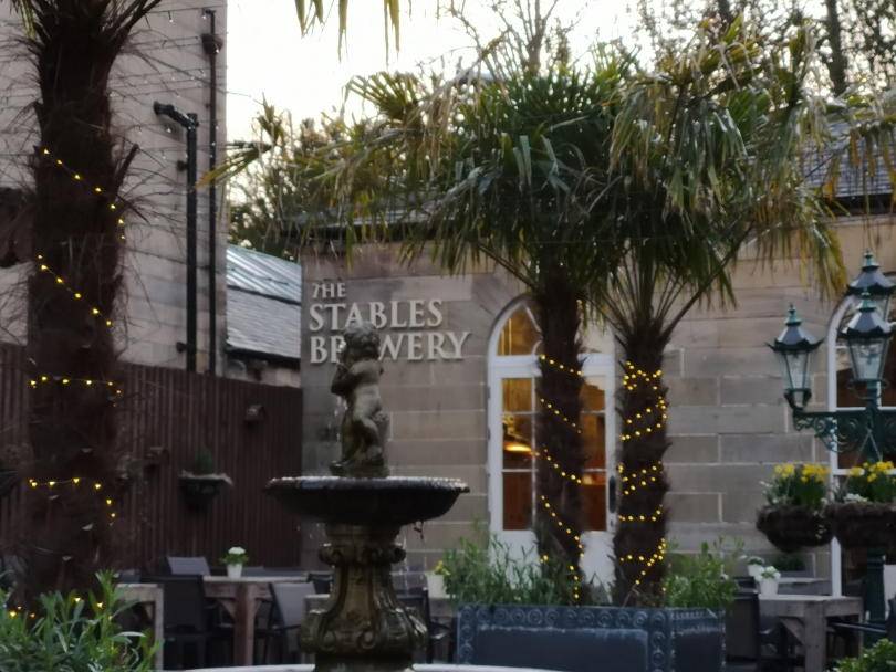 The outside of the brewery at Stables restuarant