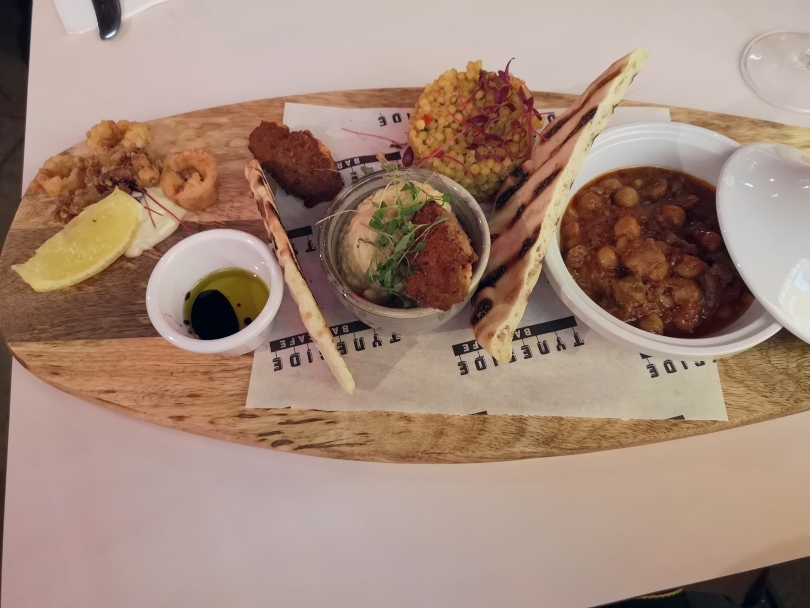 Moroccan sharing board as the Tyneside bar cafe