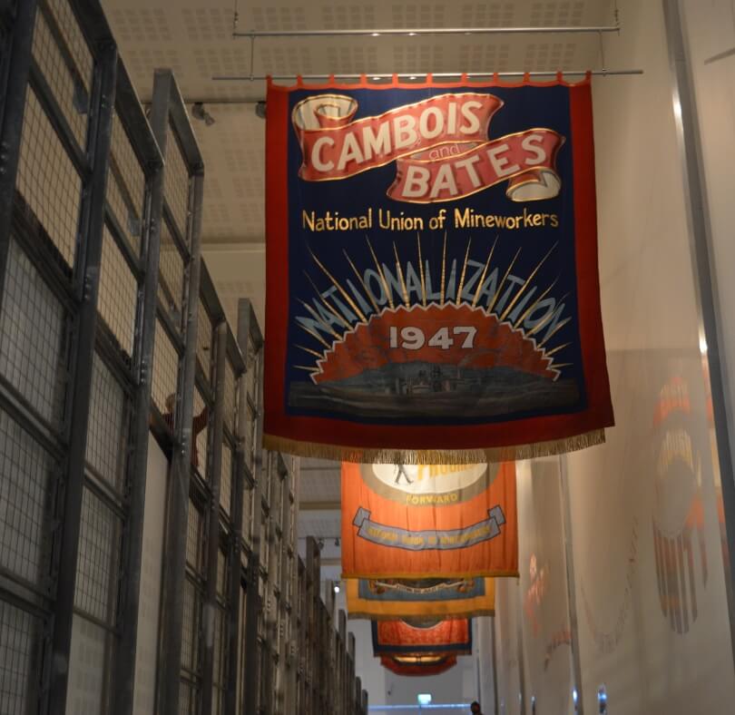 miners banners at woodhorn