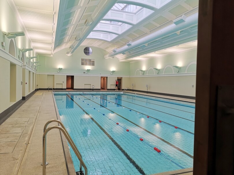 A view of Newcastle City Pool swimming pool after refurbishment