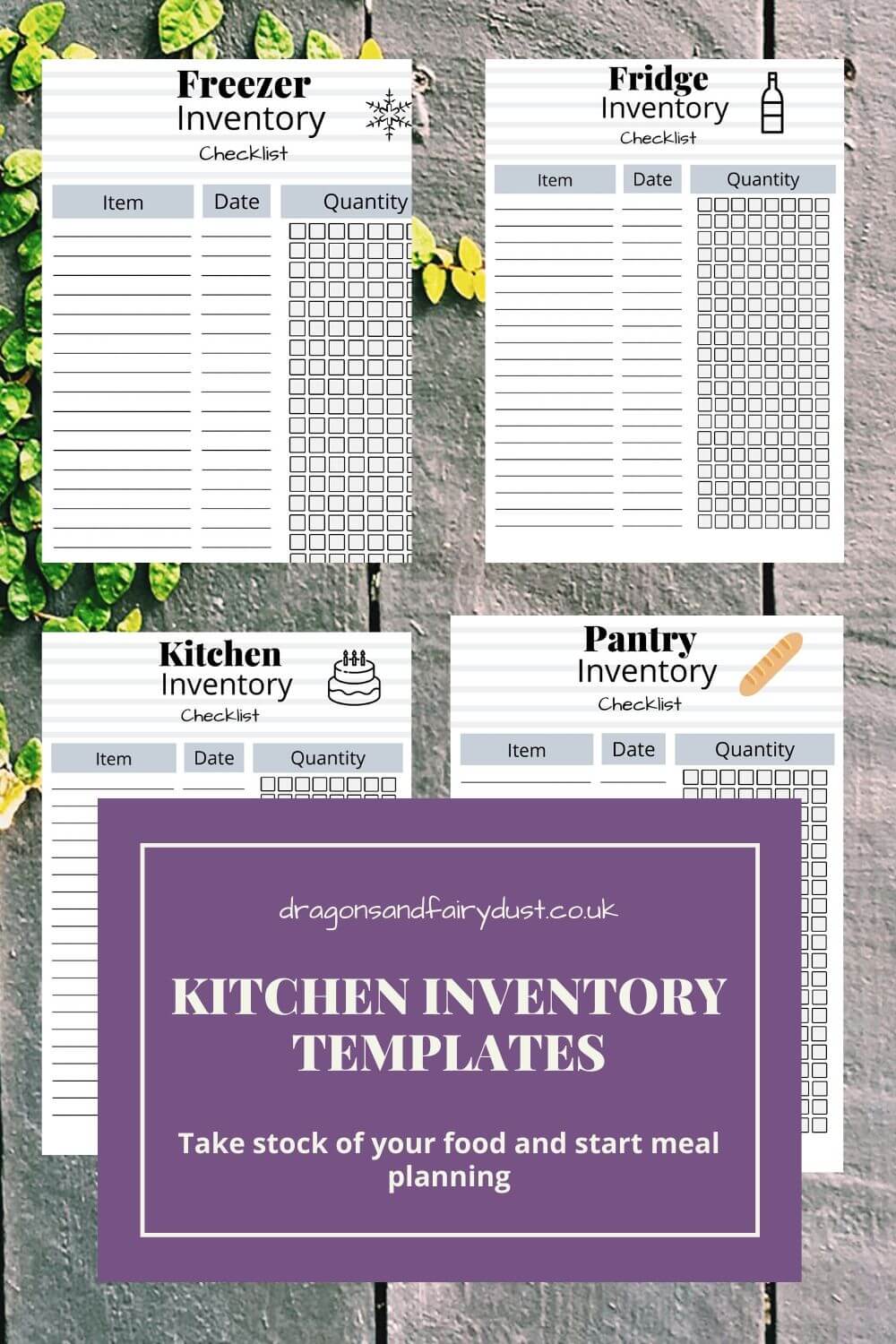 Kitchen Inventory Templates to print out