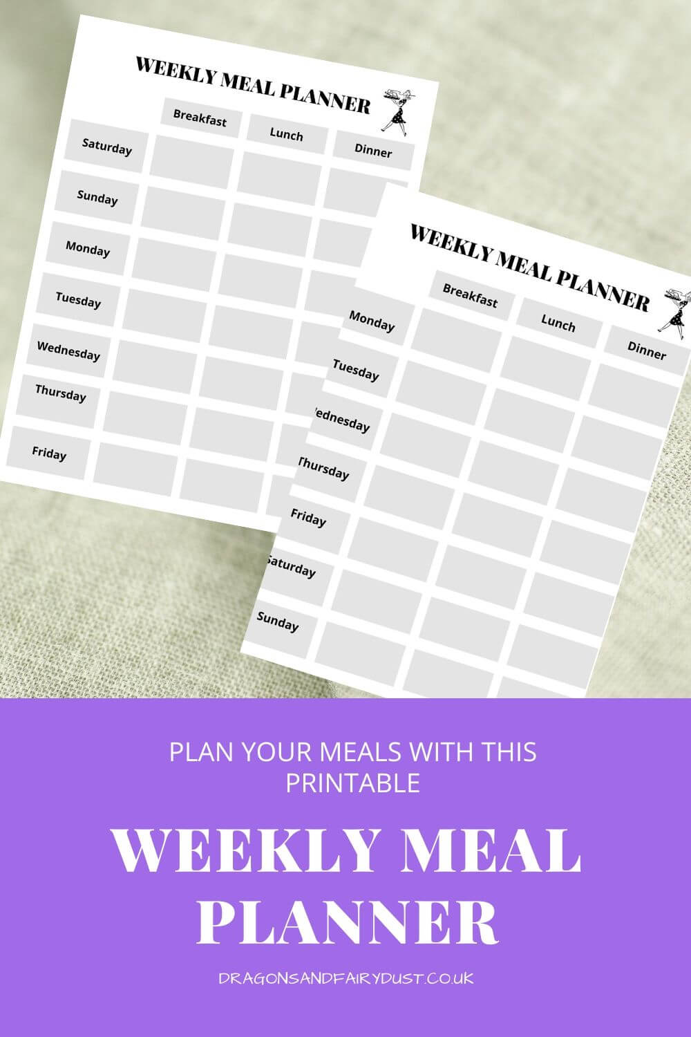 weekly meal planning templates