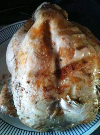Slow cooker whole roast chicken