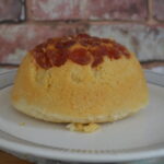 Newcastle pudding - a steamed pudding with a cherry topping
