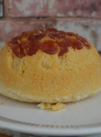 Newcastle pudding - a steamed pudding with a cherry topping