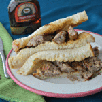 Sticky sausage sandwich