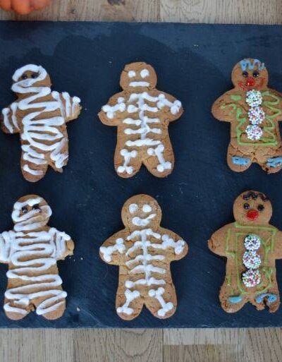 Gingerbread mummies, skeletons and clowns