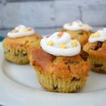 Simnel Muffins on a plate