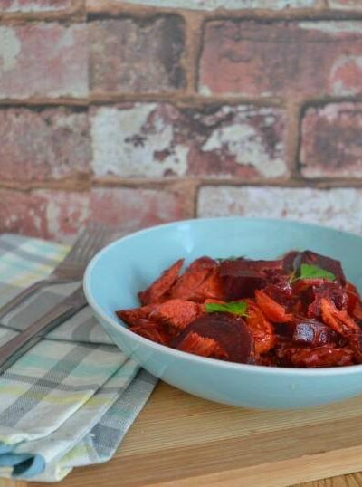 Chicken and beetroot curry