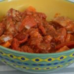 Carribbean chicken with sweet potatoes in a bowl
