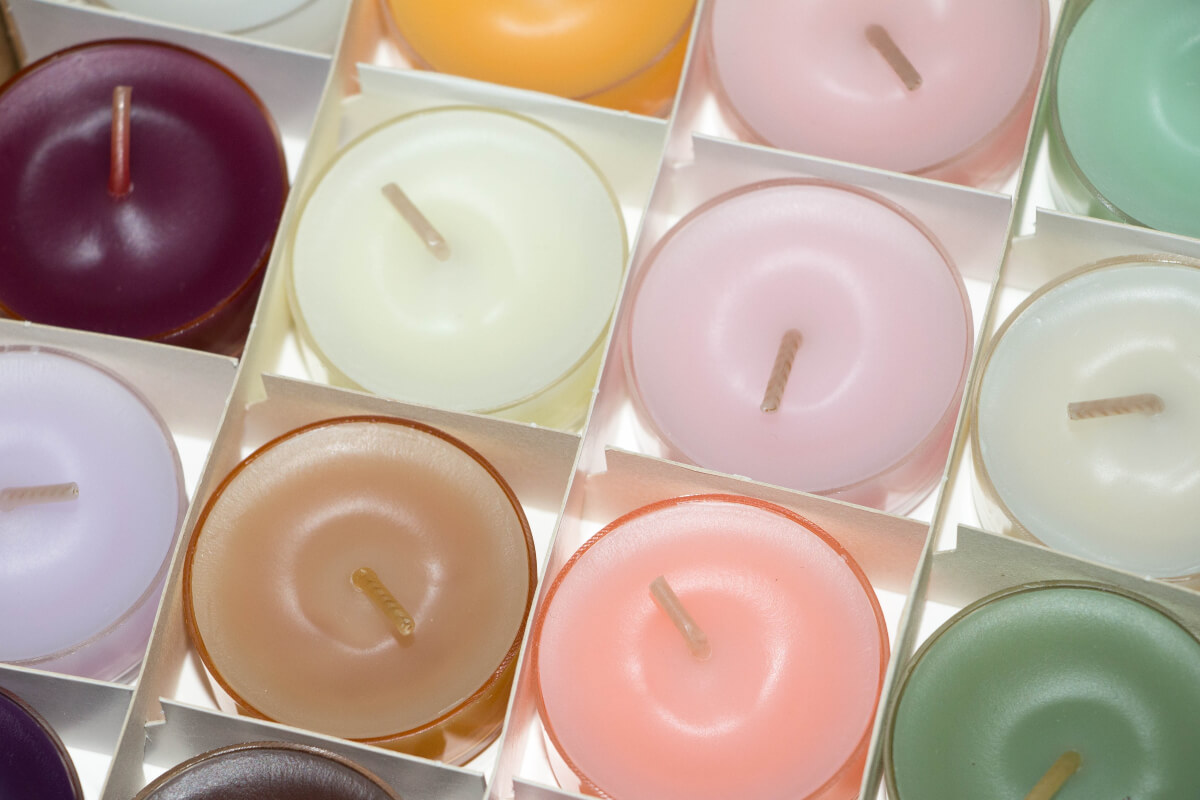 Lots of candles in a box
