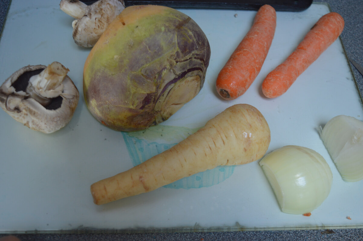 Vegetables on a chopping board