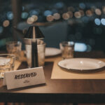 reserved table at a restarant