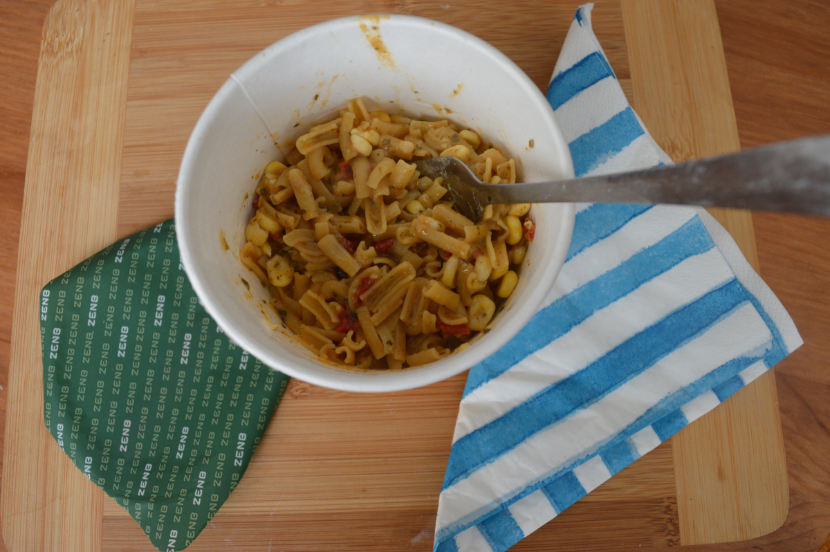 A cooked pasta agile bowl 