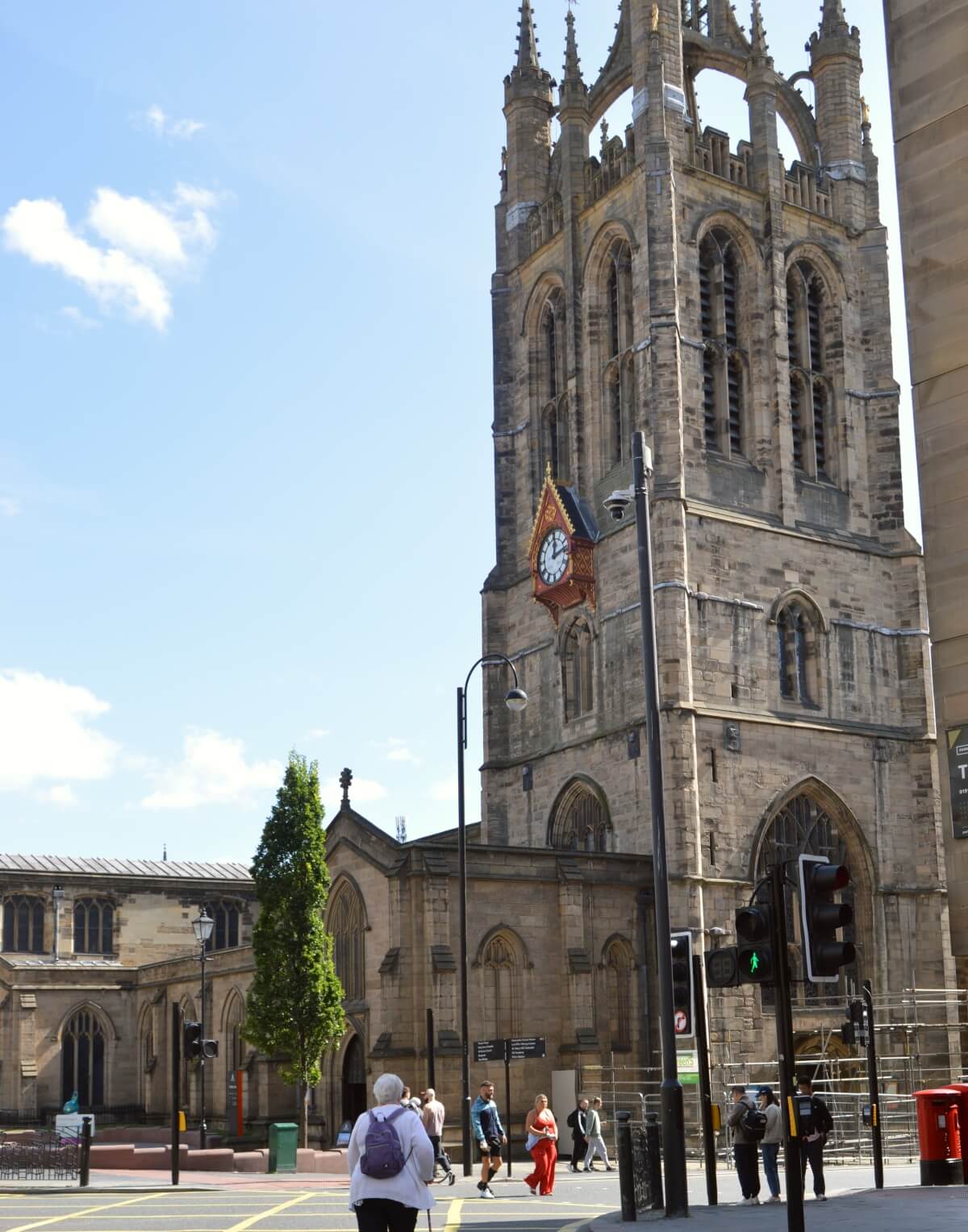 Newcastle Cathedral tower and lantern spire in Newcastle upon Tyne