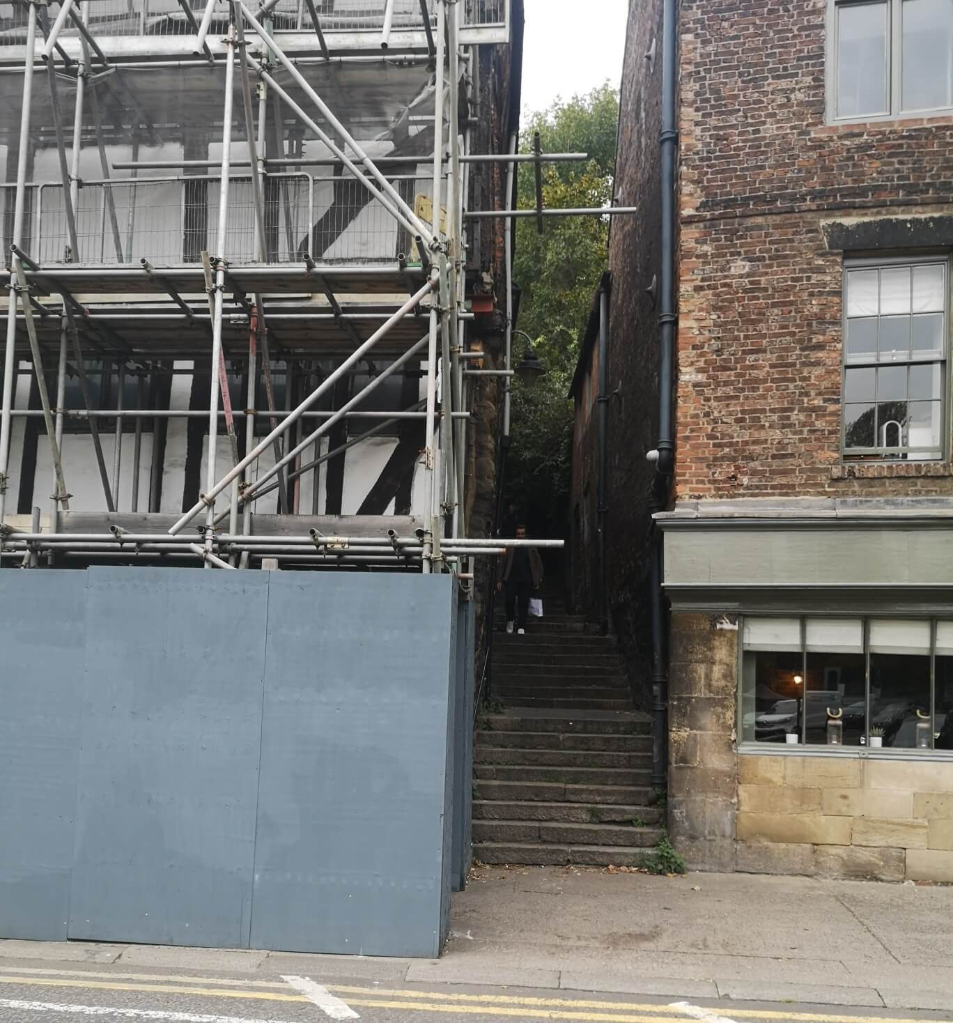 The Cooperage building on Newcastle’s Quayside, now abandoned and surrounded by scaffolding, once one of the city’s most haunted pubs.