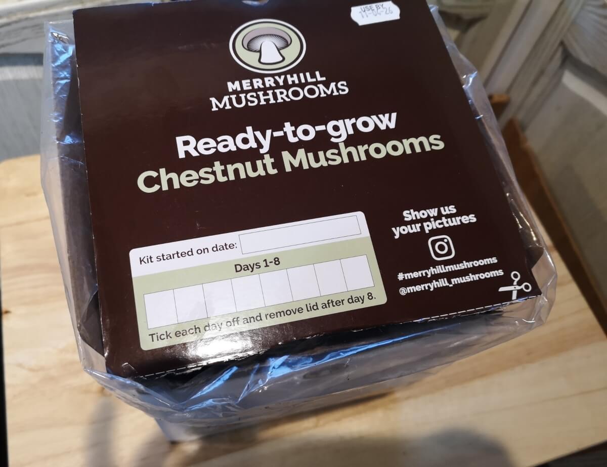 mushroom grow kit lid with tick boxes