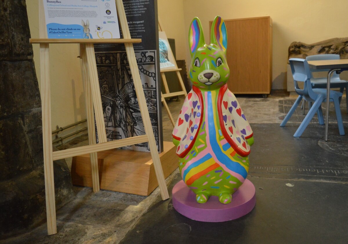 Such a Sweety Rabbit colourful Peter Rabbit fluffle inside Newcastle Cathedral
