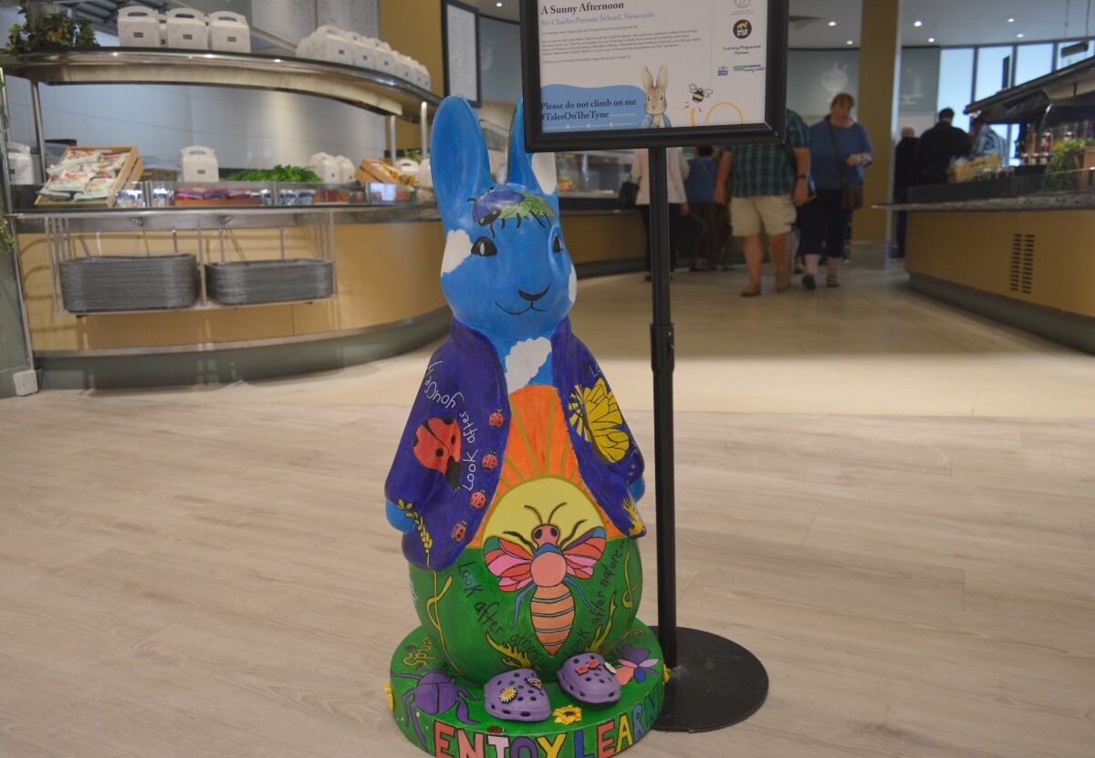 A Sunny Afternoon Peter Rabbit fluffle with flowers and insects at Fenwick Newcastle