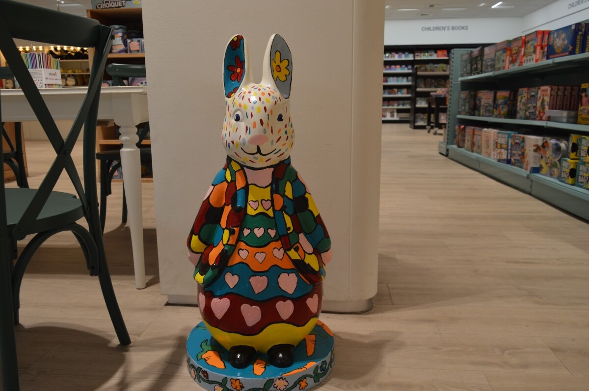 Flourish colourful patchwork Peter Rabbit fluffle at Fenwick Newcastle
