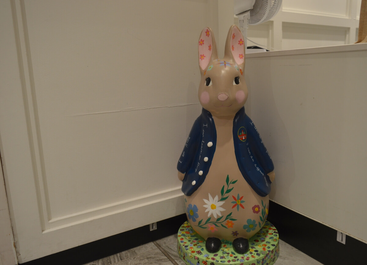 Jubilee Peter blue jacket Peter Rabbit fluffle at Fenwick Newcastle
