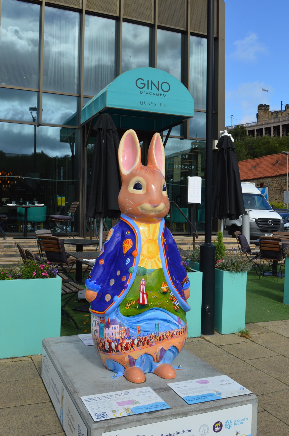 Penny Hopper Peter Rabbit showing the Durham Miners' Gala