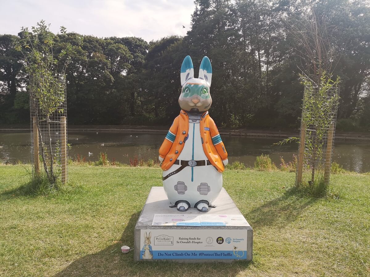 Star-Hopper Peter Rabbit sculpture in Paddy Freeman's Park, Jesmond