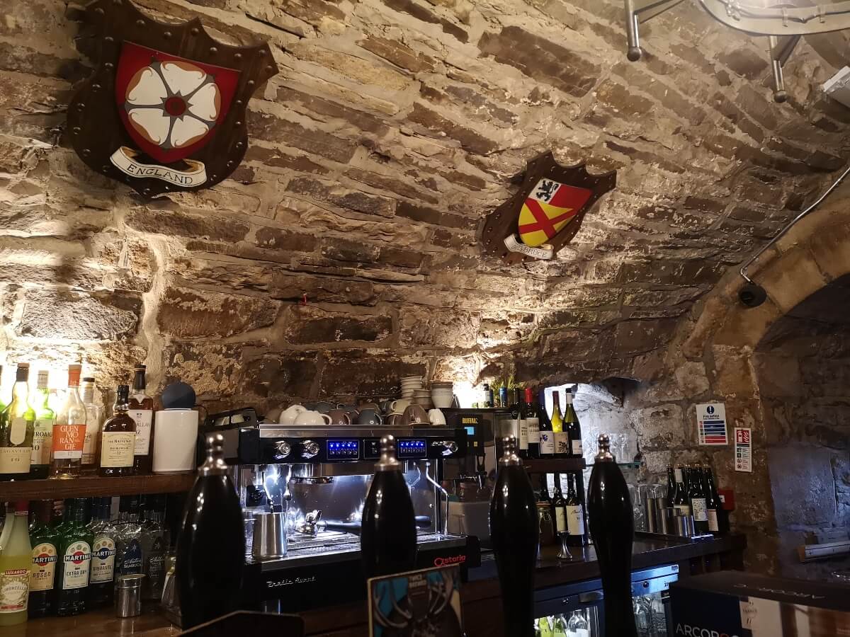 Inside the Crypt Bar at the Lord Crewe Arms in Blanchland