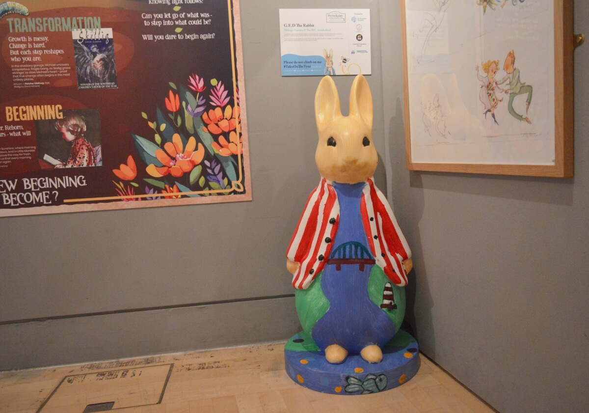 GED The Rabbit fluffle at Seven Stories in Ouseburn